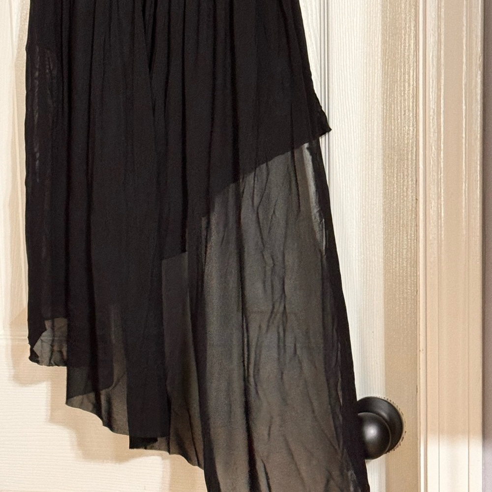 iEFiEL Dancewear S Black Leotard Pull-on with gemstones cascading skirt - Picture 7 of 15